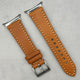 The Venice: Caramel Tan Italian Vegetable Tanned Leather Samsung Galaxy Watch Ultra Strap