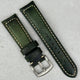 The Berlin: Cracked Green Padded Leather Watch Strap