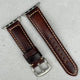 The Berlin: Cracked Vintage Brown Padded Leather Apple Watch Strap