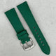 The Florence: Emerald Green Saffiano Leather Watch Strap
