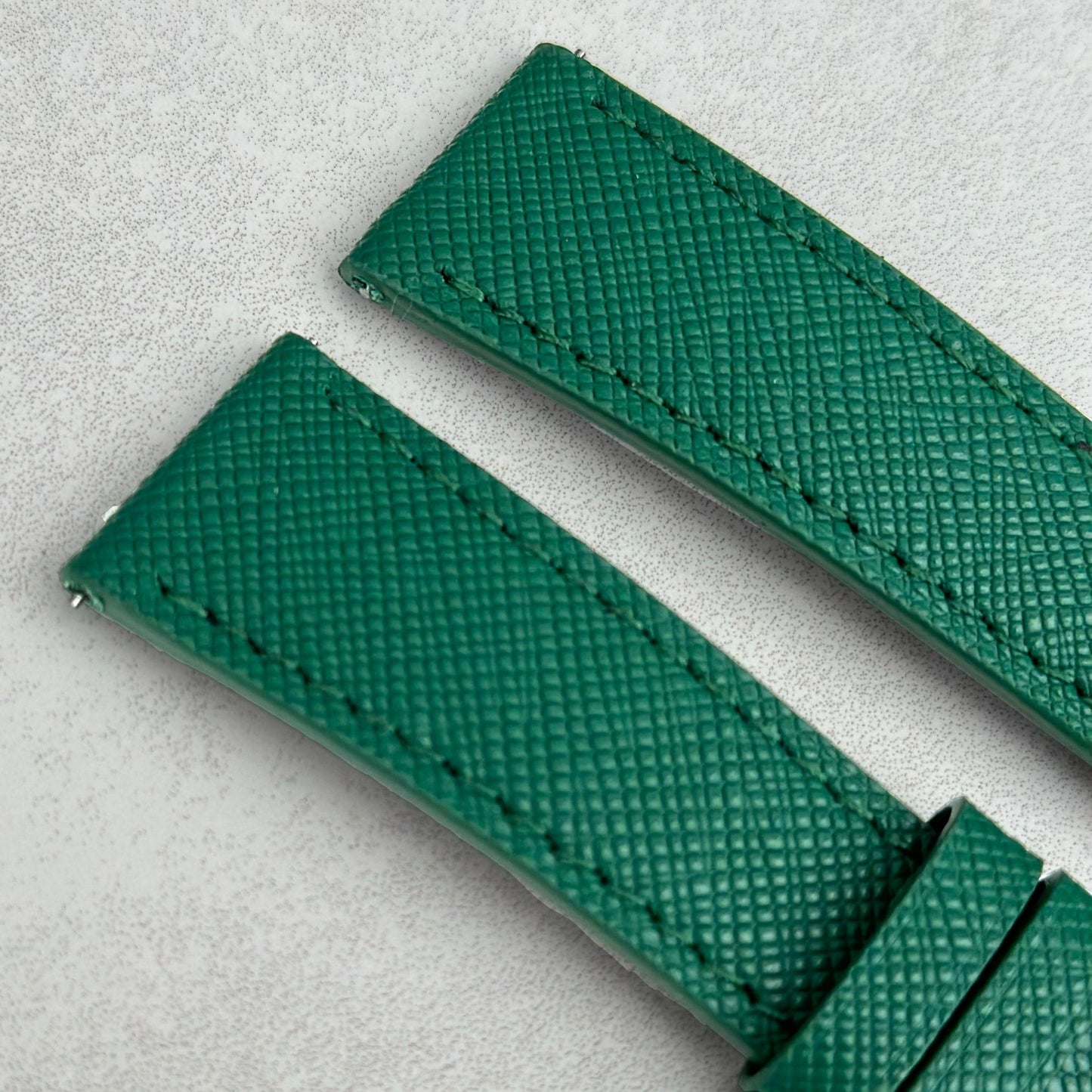 Top of the Florence Saffiano leather watch strap. Watch And Strap