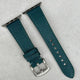 The Florence: Dark Teal Blue Saffiano Leather Apple Watch Strap