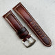The Berlin: Cracked Vintage Tabaco Brown Padded Leather Watch Strap