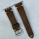 The Madrid: Chocolate Brown Vintage Full Grain Leather Apple Watch Strap