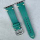 The Madrid: Caribbean Blue Vintage Full Grain Leather Apple Watch Strap