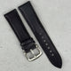 The Milan: Matured Black Padded Leather Watch Strap