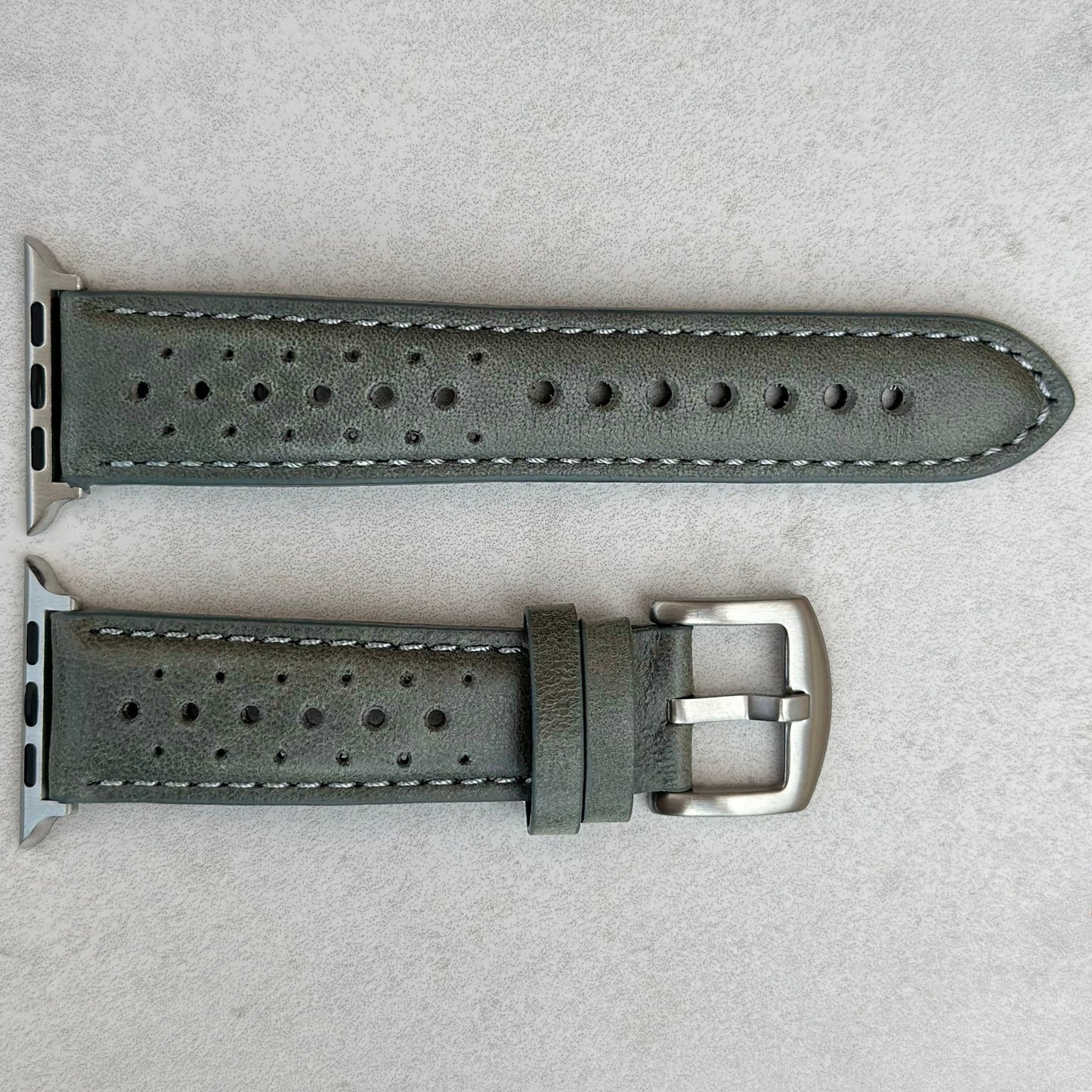 Montecarlo perforated leather Apple Watch strap. Watch And Strap