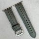 The Monte Carlo: Graphite Grey Perforated Leather Apple Watch Strap