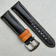 The Oxford: Jet Black Padded Calf Skin Watch Strap