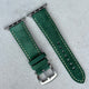 The Paris: Hunter Green Padded Suede Apple Watch Strap