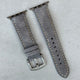 The Paris: Light Grey Padded Suede Apple Watch Strap