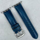 The Prague: Marine Blue Vegetable Tanned Full Grain Leather Apple Watch Strap