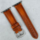 The Prague: Cognac Vegetable Tanned Full Grain Leather Apple Watch Strap
