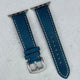 The Rome: Prussian Blue Italian Full Grain Leather Apple Watch Strap