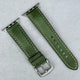 The Rome: Olive Green Italian Full Grain Leather Apple Watch Strap