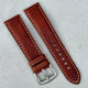 The Rome: Terracotta Brown Italian Full Grain Leather Watch Strap