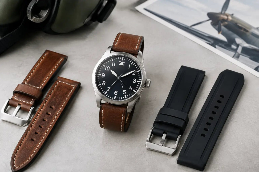 Best Straps for IWC Pilots in Leather and Rubber