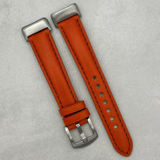 The Athens: Smoked Cinnamon Full Grain Leather Fitbit Charge Watch Strap