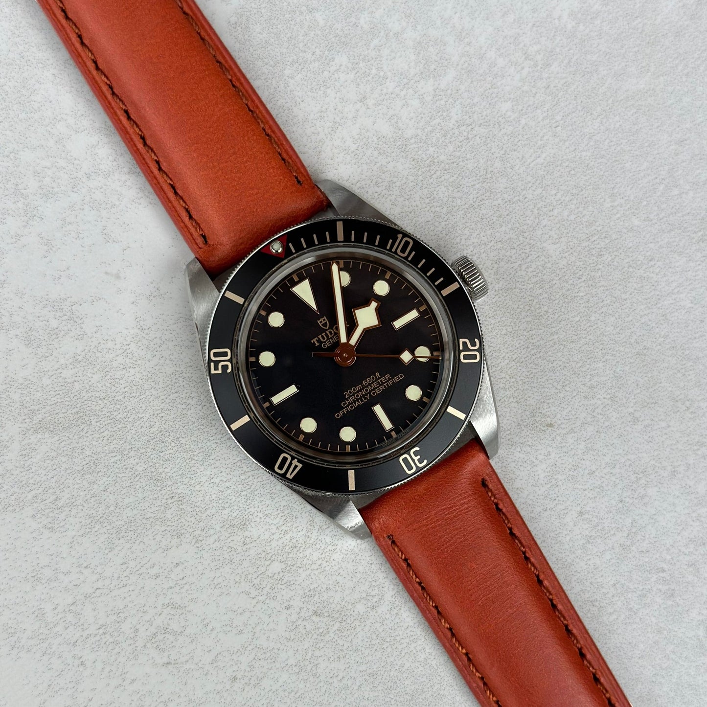The Athens: Smoked Cinnamon Full Grain Leather Watch Strap