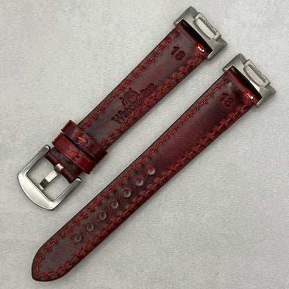 The Athens: Wine Red Full Grain Leather Fitbit Charge Watch Strap