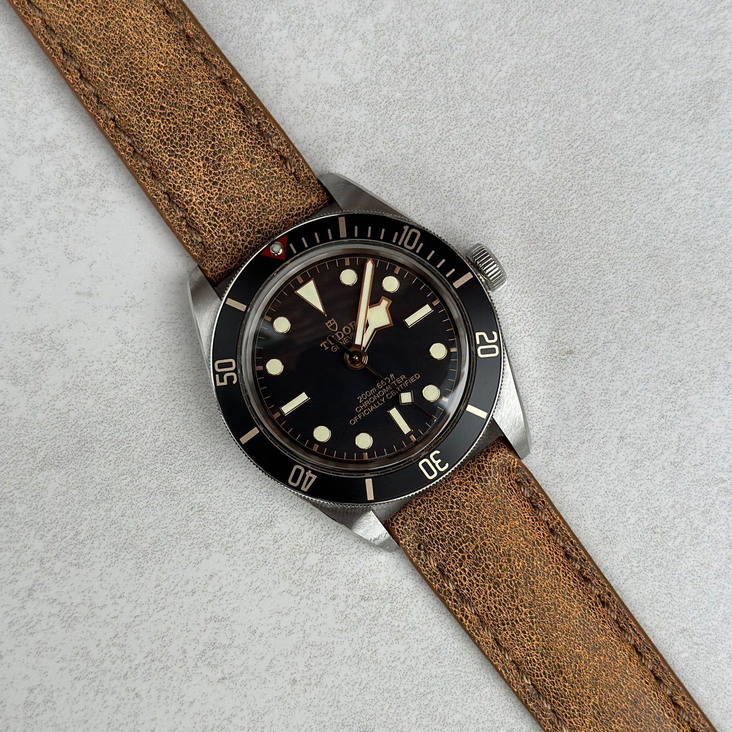 The Athens: Desert Sand Full Grain Leather Watch Strap