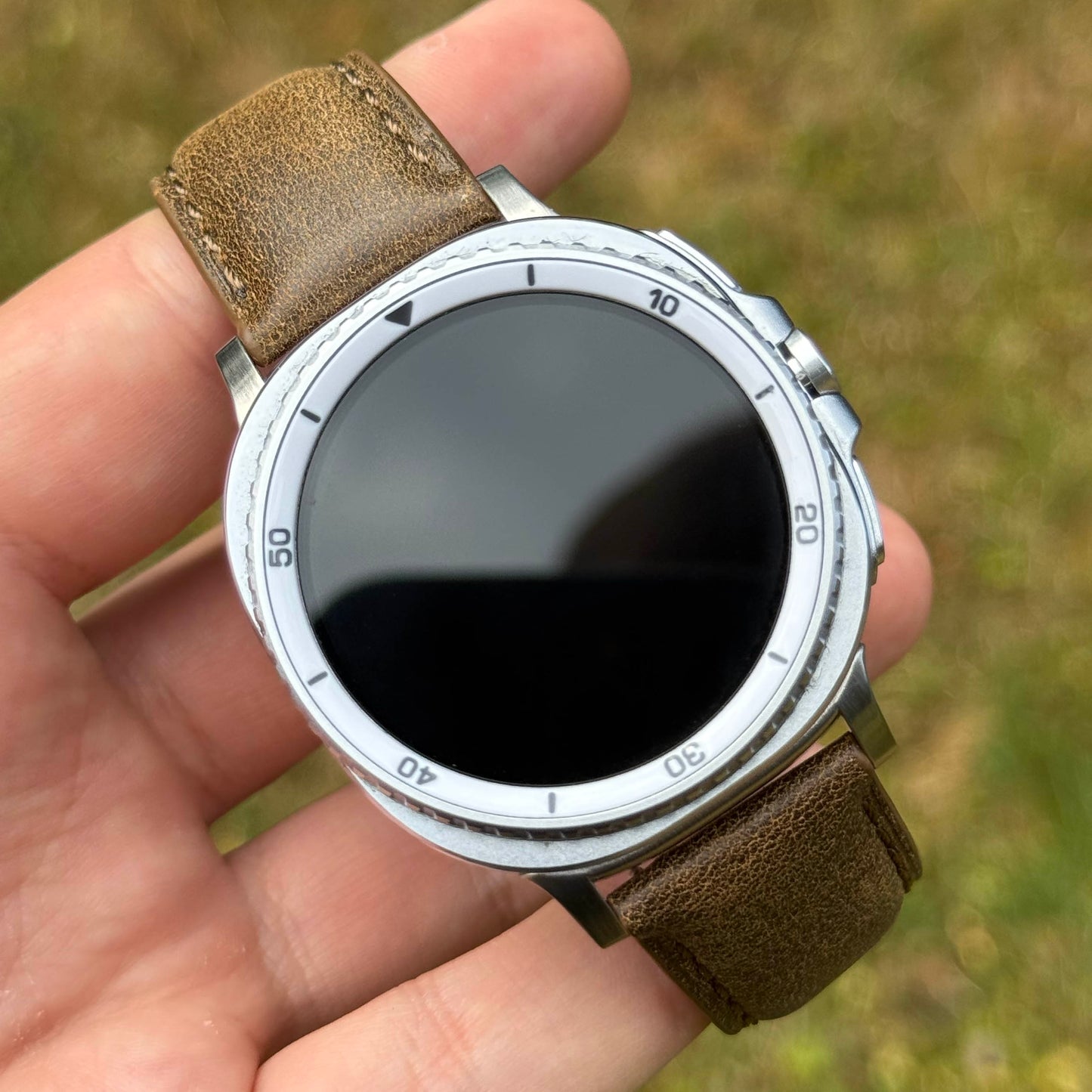 The Athens: Desert Sand Full Grain Leather Samsung Galaxy Watch Ultra / Watch 8/9 Strap