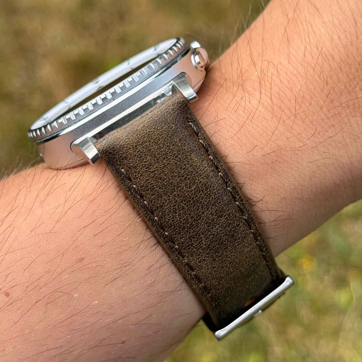 The Athens: Desert Sand Full Grain Leather Samsung Galaxy Watch Ultra / Watch 8/9 Strap