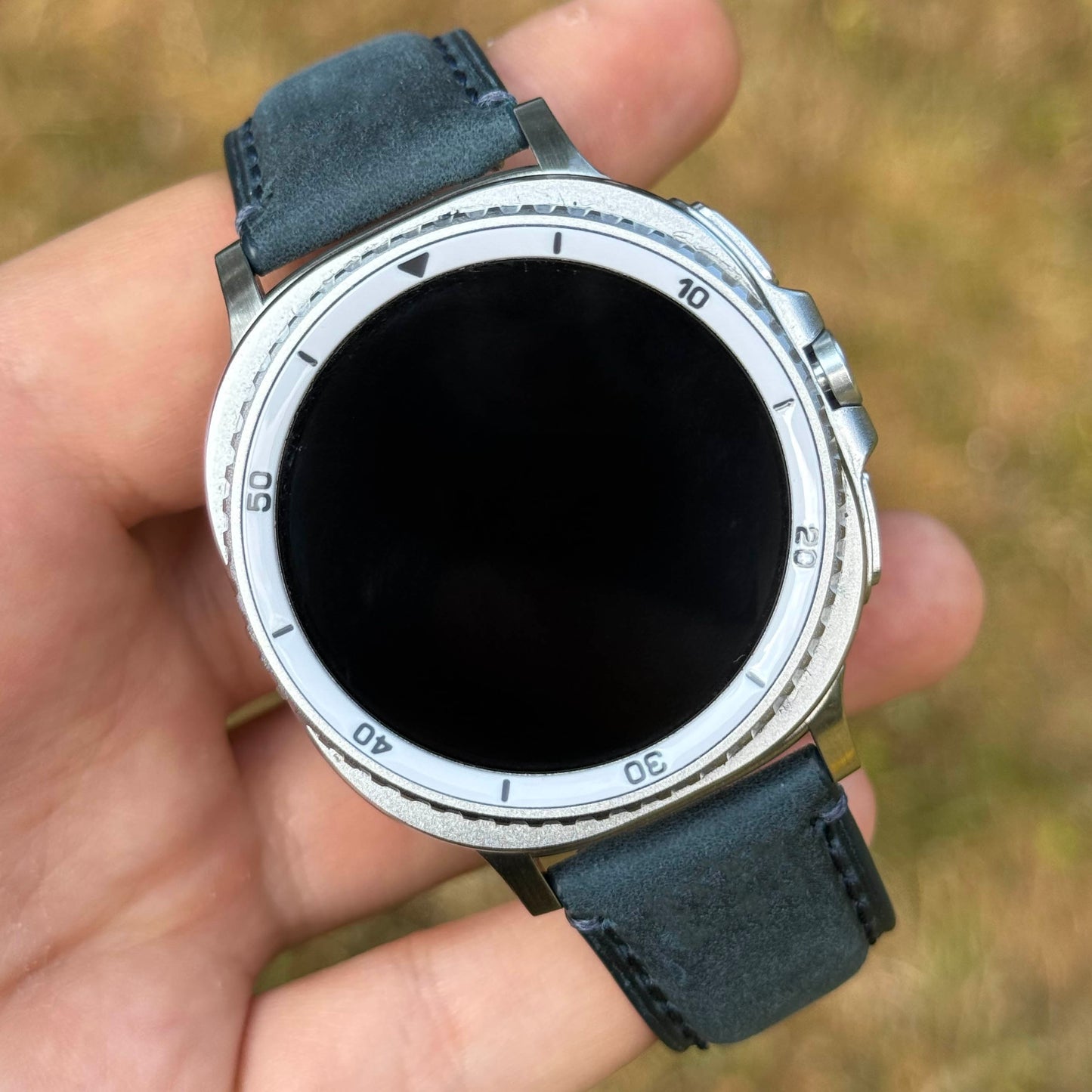 The Austin: Air Force Blue Full Grain Leather Samsung Galaxy Watch Ultra / Watch 8/9 Strap