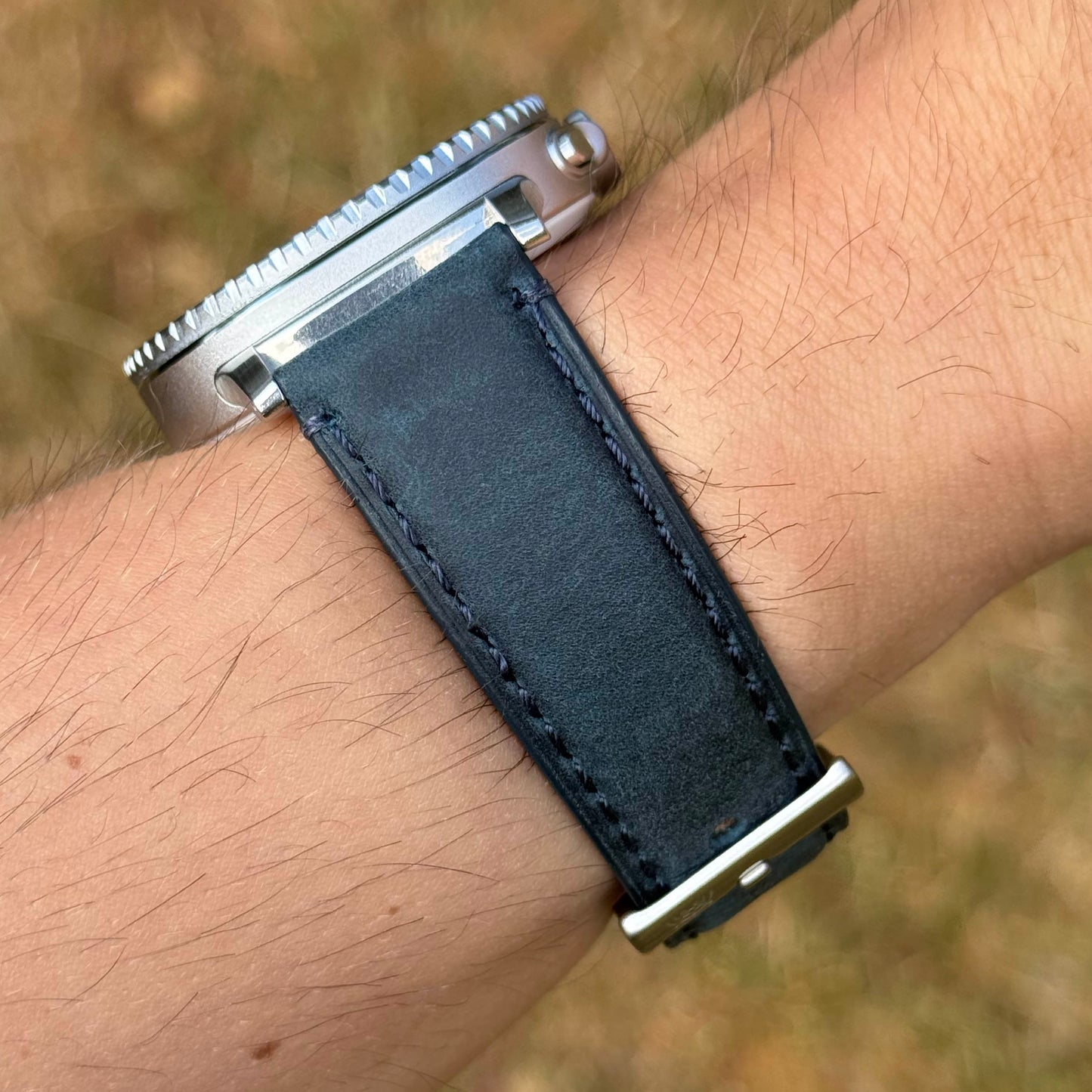 The Austin: Air Force Blue Full Grain Leather Samsung Galaxy Watch Ultra / Watch 8/9 Strap