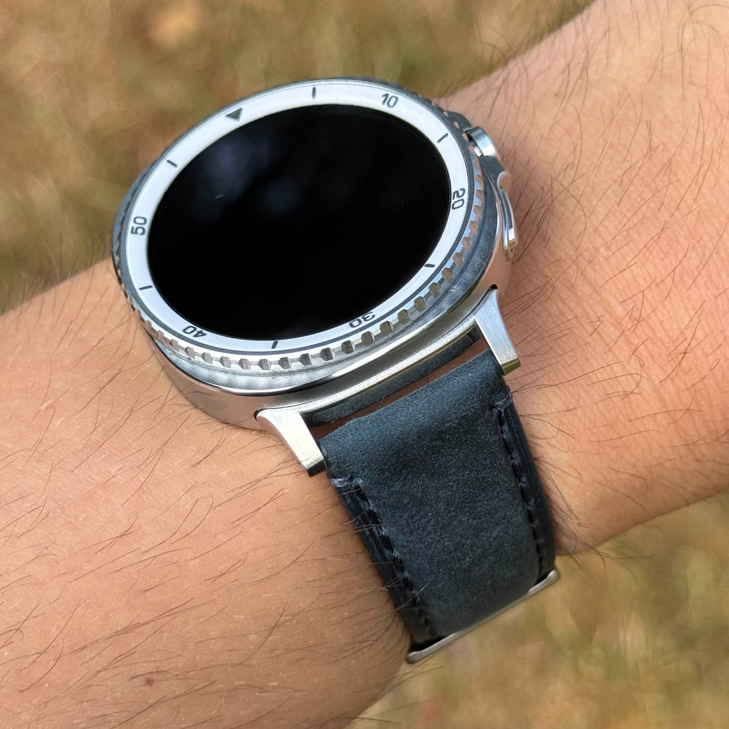 The Austin: Air Force Blue Full Grain Leather Samsung Galaxy Watch Ultra / Watch 8/9 Strap