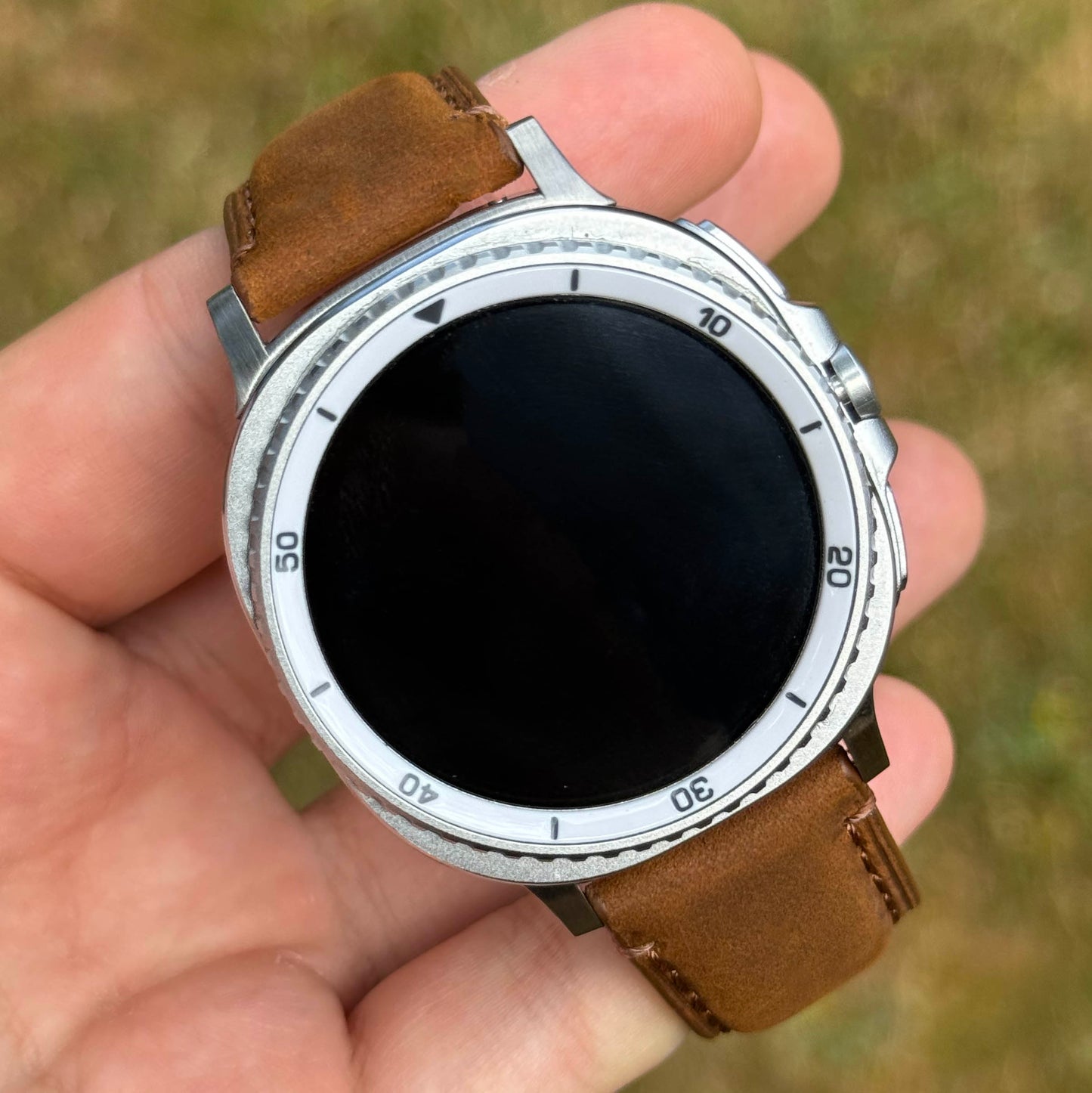 The Austin: Tan Brown Full Grain Leather Samsung Galaxy Watch Ultra / Watch 8/9 Strap