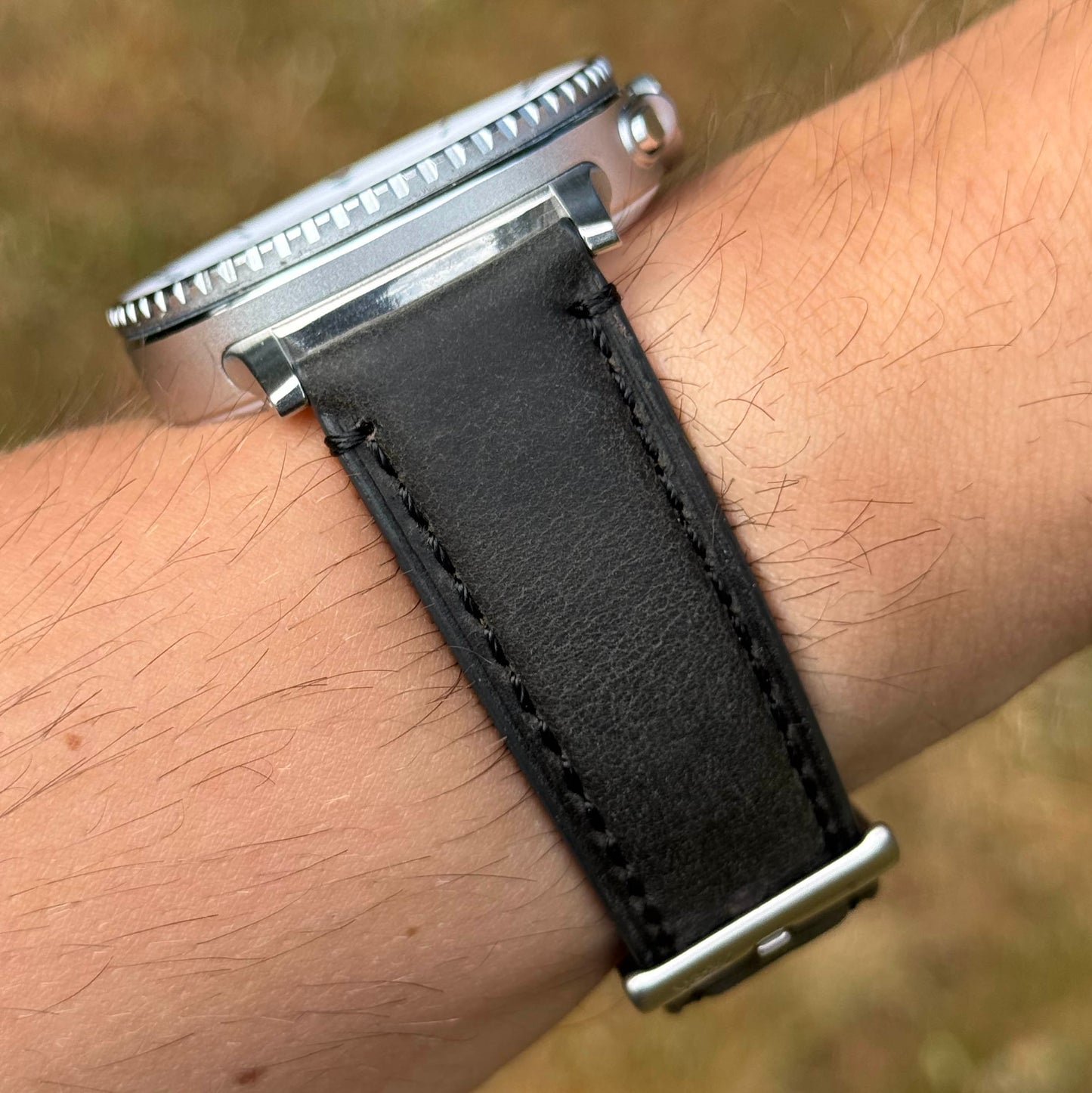 The Austin: Charcoal Grey Full Grain Leather Samsung Galaxy Watch Ultra / Watch 8/9 Strap