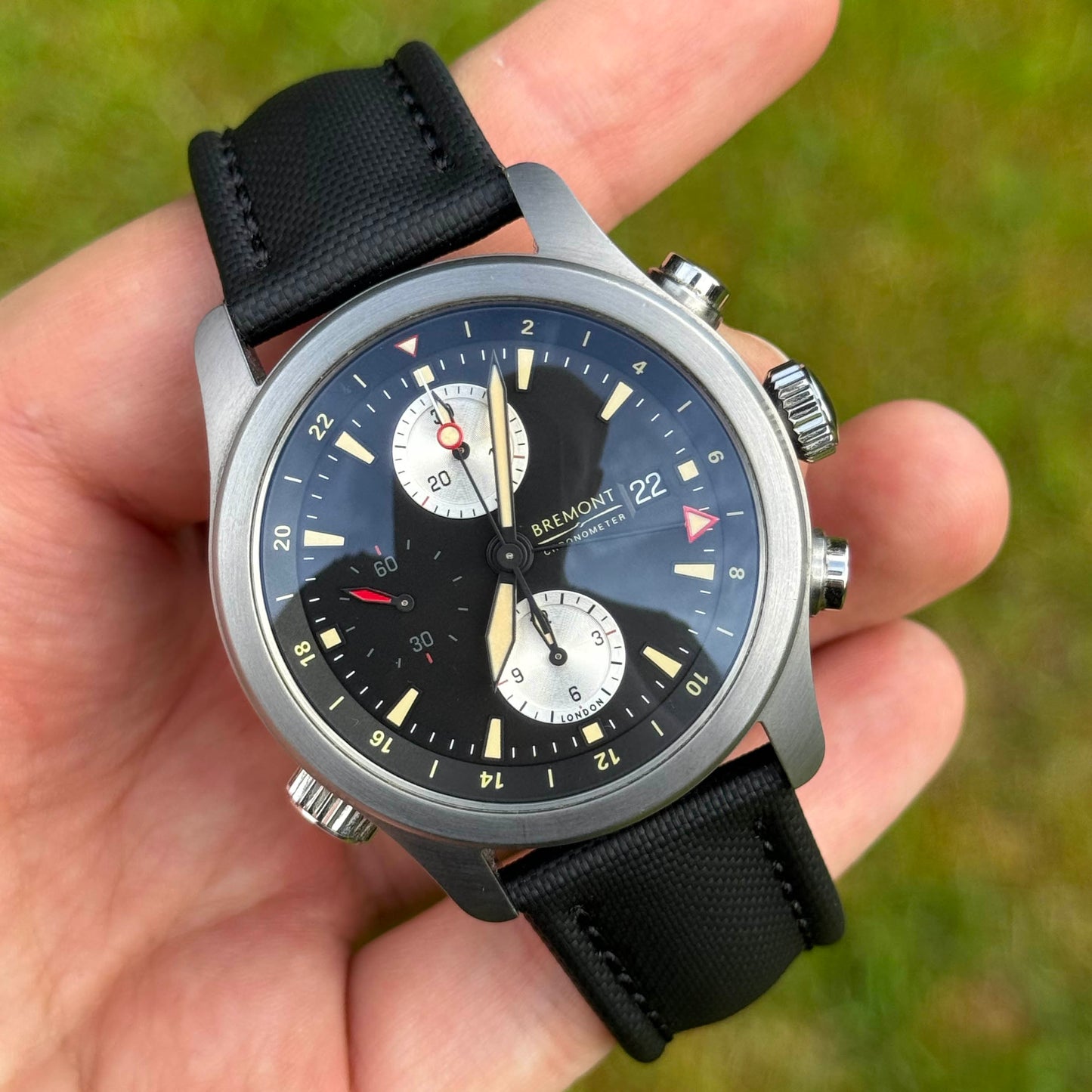 The Bermuda: Jet Black Sail Cloth Watch Strap