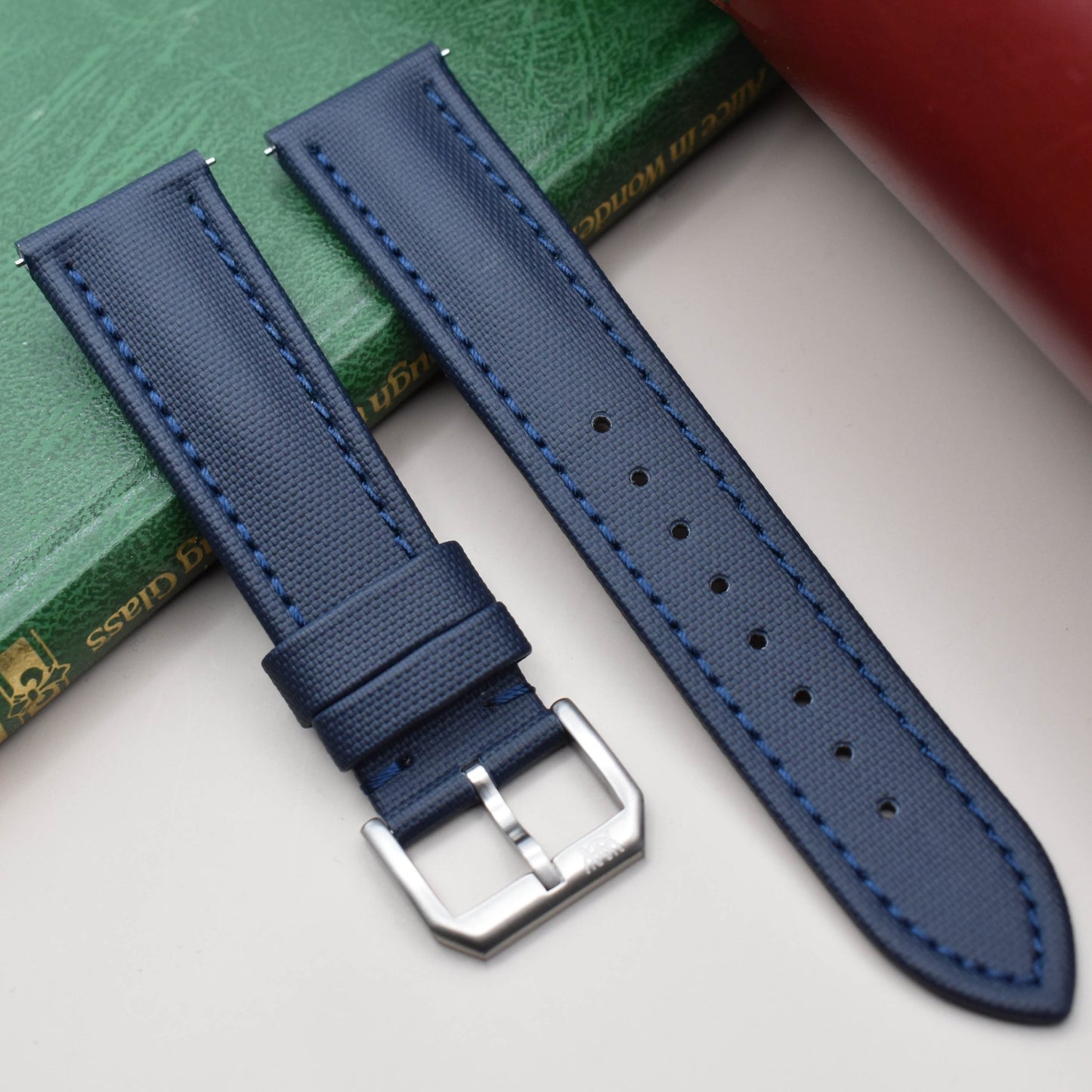 The Bermuda: Navy Blue Sail Cloth Watch Strap