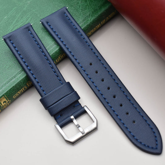 The Bermuda: Navy Blue Sail Cloth Watch Strap
