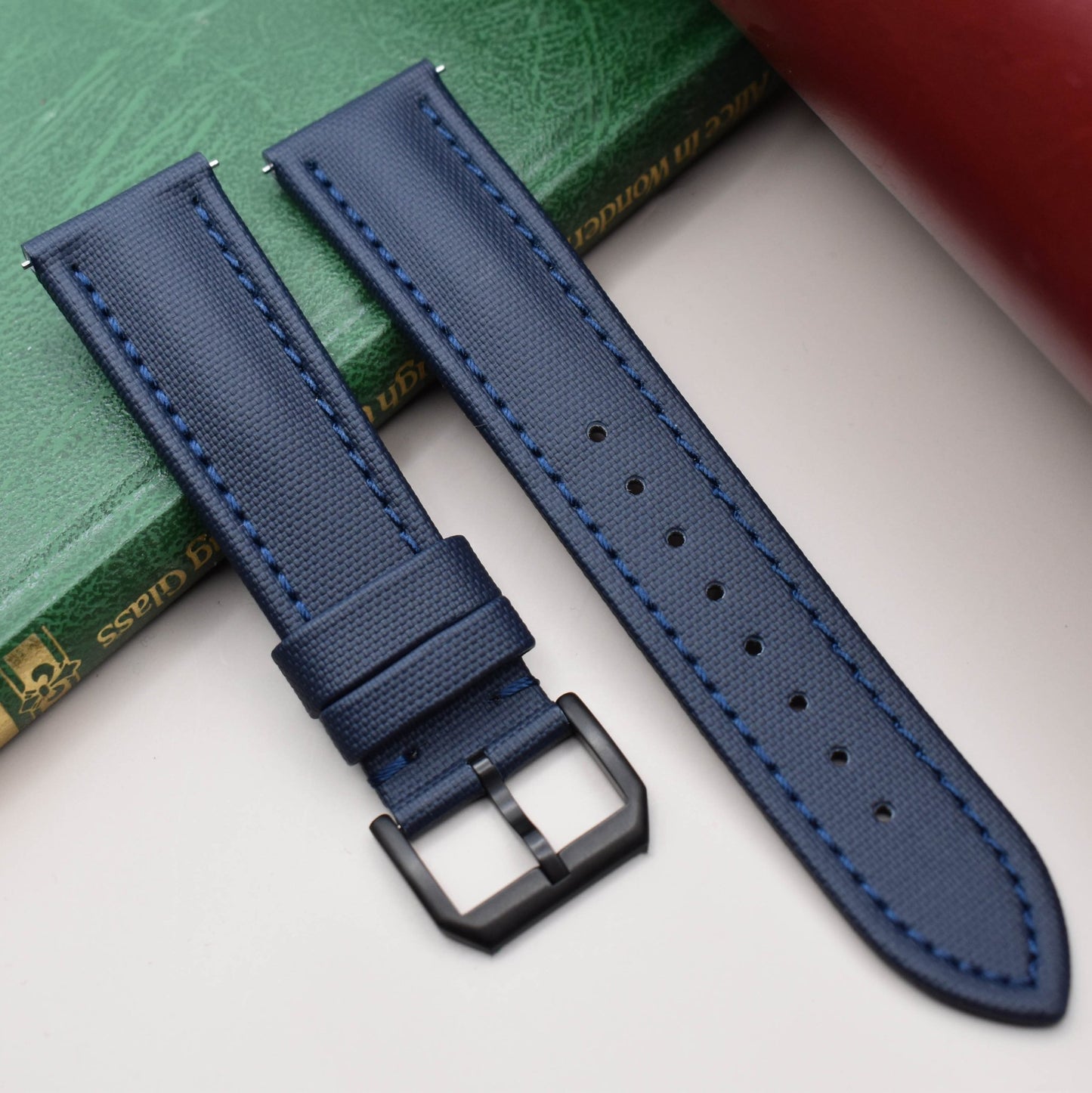 The Bermuda: Navy Blue Sail Cloth Watch Strap