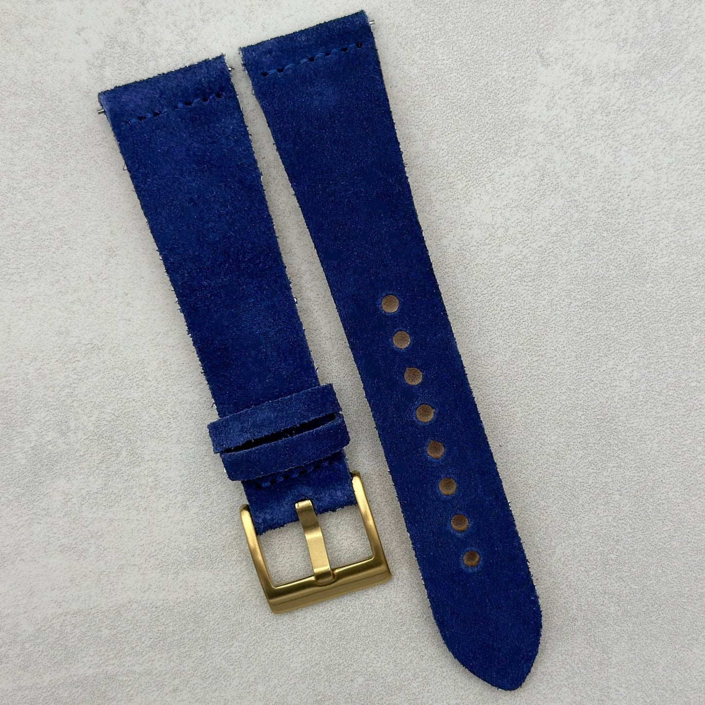The Capri: Royal Blue Suede Watch Strap