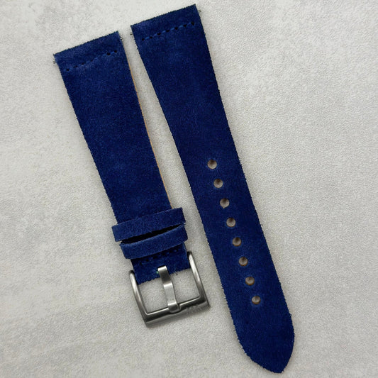 The Capri: Royal Blue Suede Watch Strap