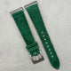 The Capri: Hunter Green Suede Fitbit Versa/Sense Watch Strap