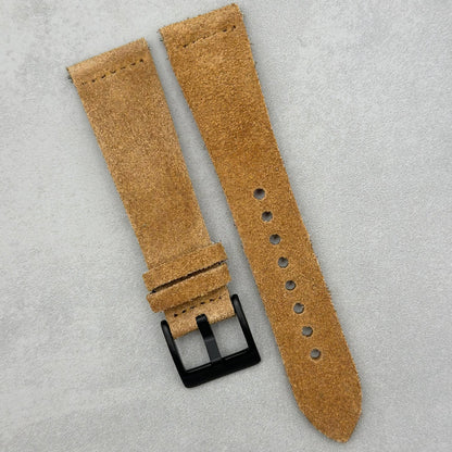 The Capri: Sand Tan Suede Watch Strap