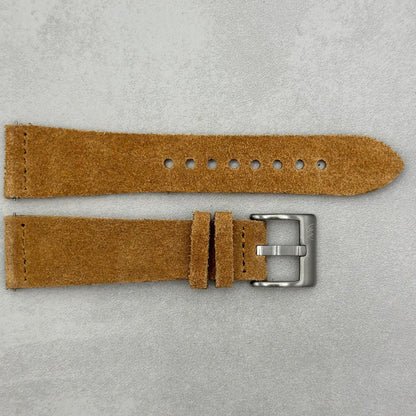 The Capri: Sand Tan Suede Watch Strap