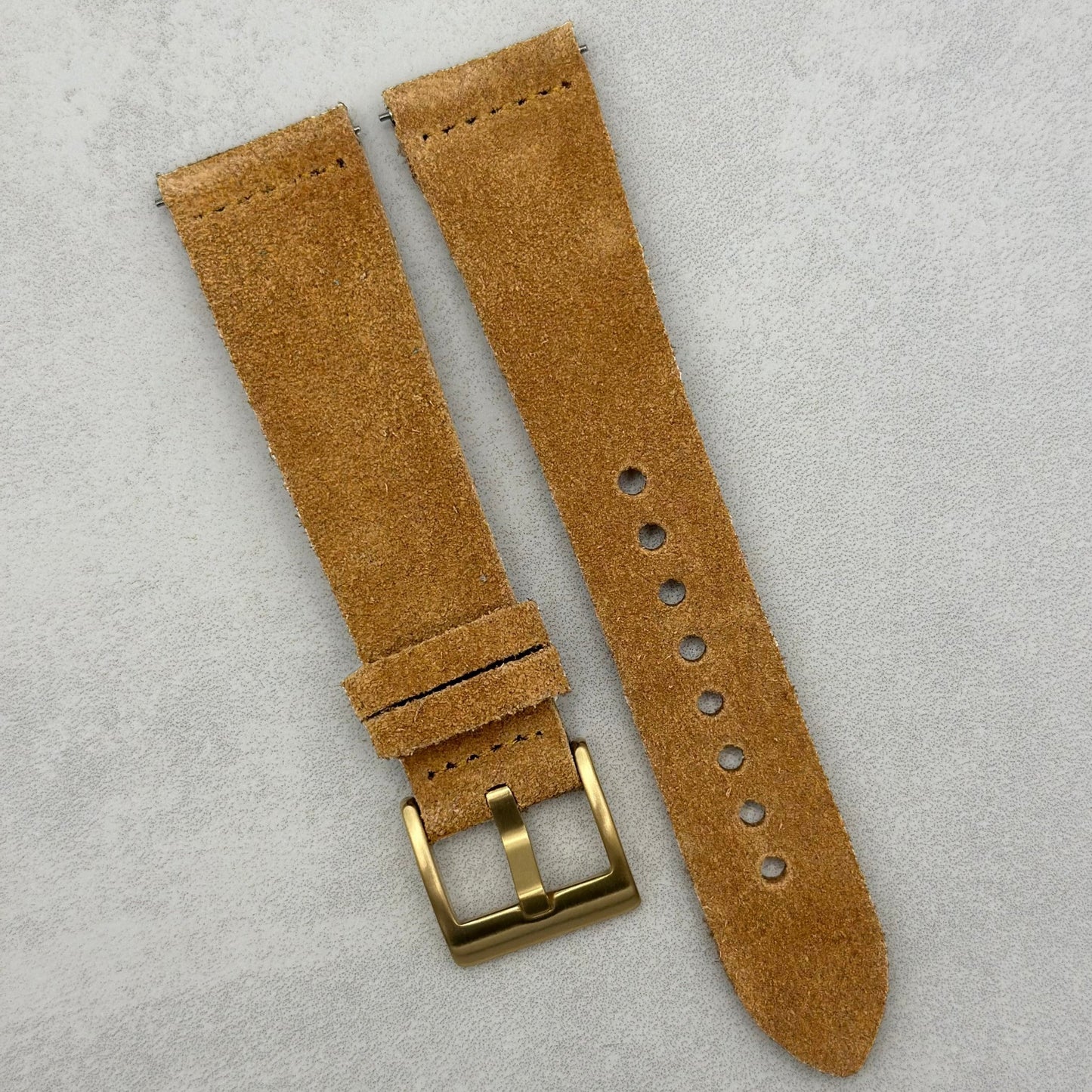 The Capri: Sand Tan Suede Watch Strap