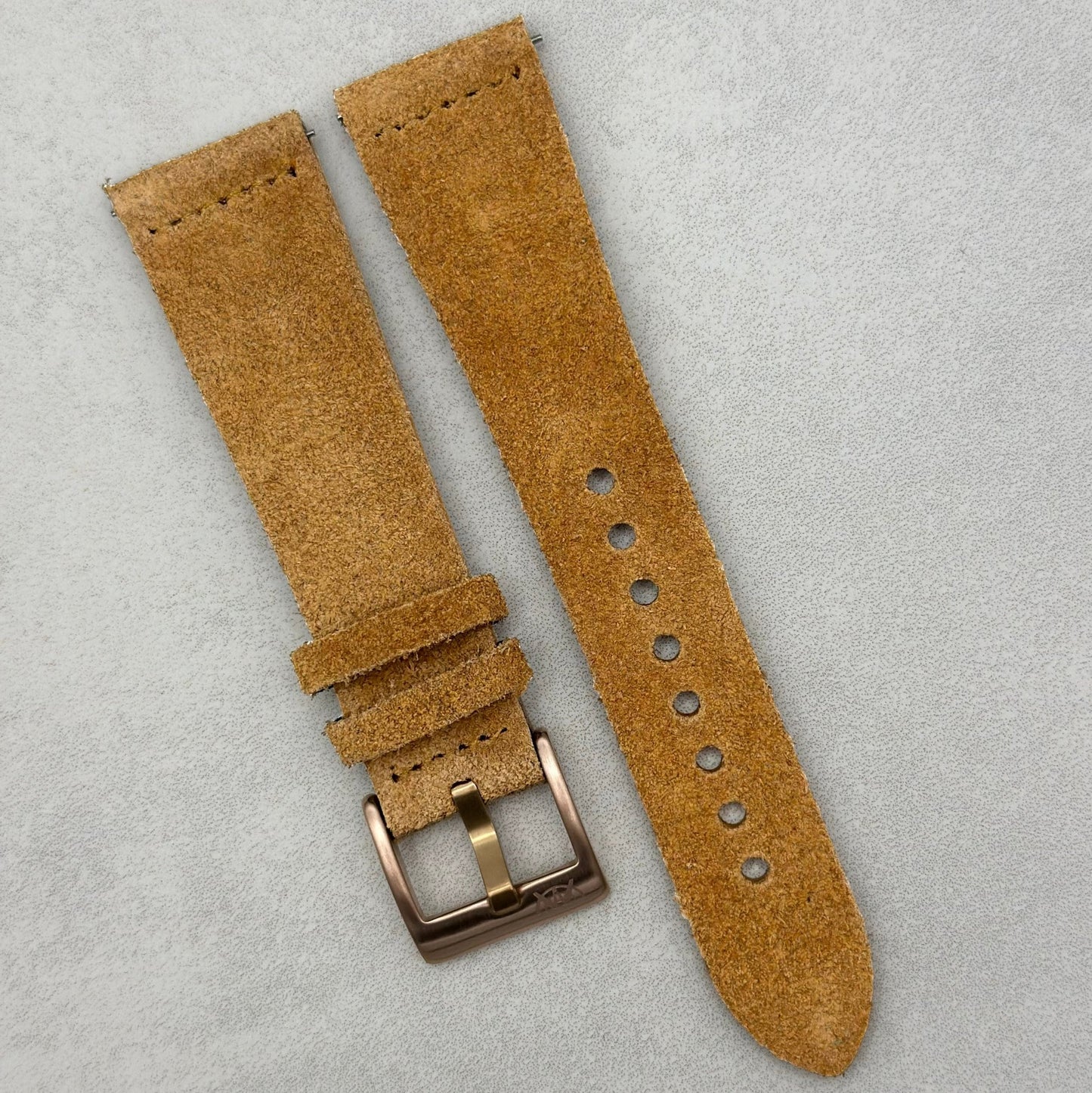 The Capri: Sand Tan Suede Watch Strap