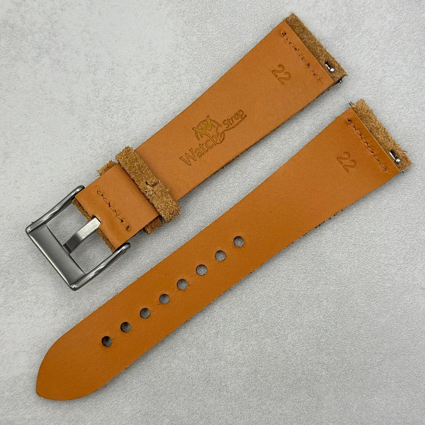 The Capri: Sand Tan Suede Watch Strap