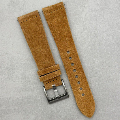 The Capri: Sand Tan Suede Watch Strap