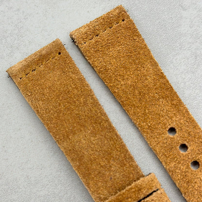 The Capri: Sand Tan Suede Watch Strap