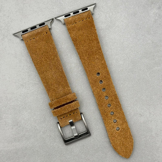 The Capri: Sand Tan Suede Apple Watch Strap