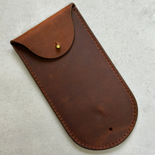 Dallas brown full grain horse leather watch case. Watch And Strap.