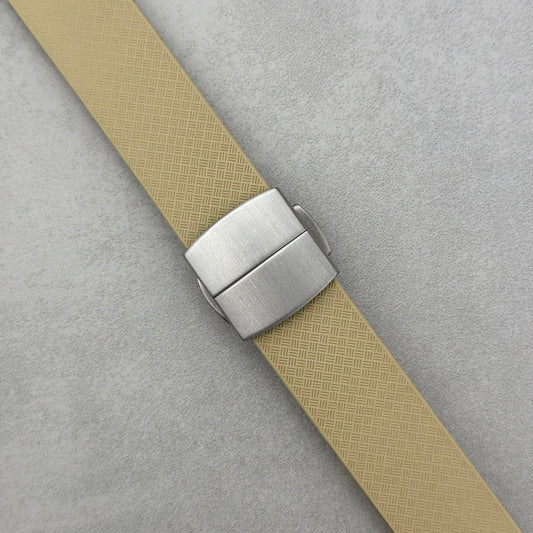 The Lisbon: Khaki Tan FKM Rubber CTS Watch Strap