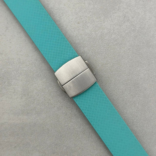 The Lisbon: Turquoise FKM Rubber CTS Watch Strap